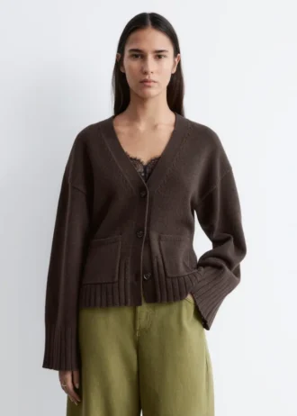 Cardigan en maille cintré