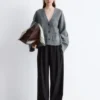 Cardigan en maille cintré