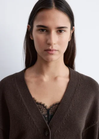 Cardigan en maille cintré