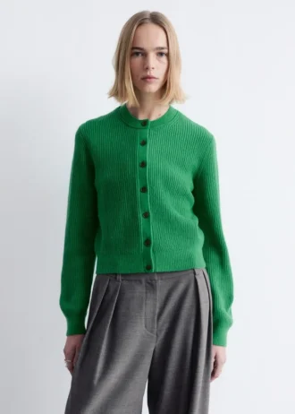 Cardigan en maille côtelée