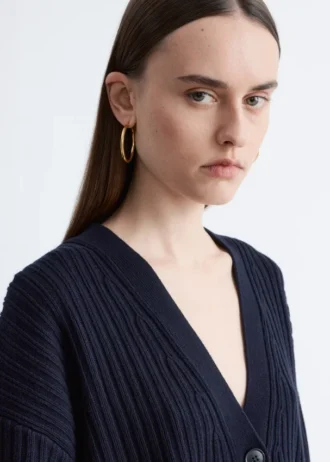 Cardigan en maille côtelée