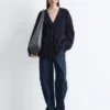 Cardigan en maille côtelée