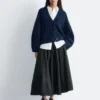 Cardigan en maille côtelée épaisse