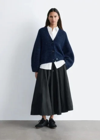 Cardigan en maille côtelée épaisse