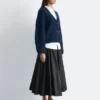 Cardigan en maille côtelée épaisse
