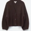 Cardigan en maille côtelée épaisse
