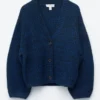 Cardigan en maille côtelée épaisse