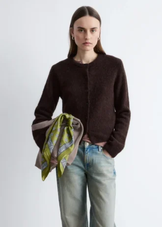 Cardigan en mélange d&rsquo;alpaga