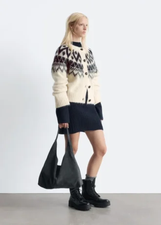 Cardigan en mélange de mohair