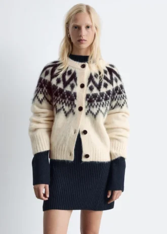 Cardigan en mélange de mohair