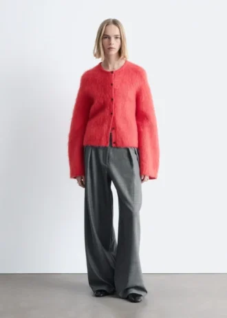 Cardigan en mélange de mohair brossé