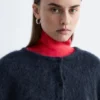 Cardigan en mélange de mohair brossé