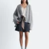 Cardigan en mélange de mohair brossé