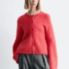 Cardigan en mélange de mohair brossé