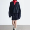 Cardigan en mélange de mohair brossé