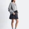 Cardigan en mélange de mohair brossé
