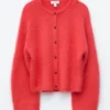 Cardigan en mélange de mohair brossé