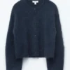 Cardigan en mélange de mohair brossé