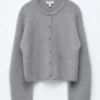 Cardigan en mélange de mohair brossé