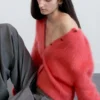 Cardigan en mélange de mohair brossé