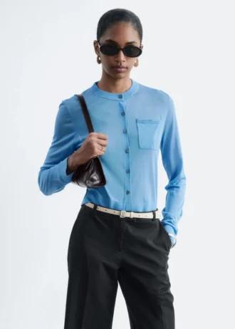 Cardigan en mélange de soie