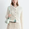 Cardigan en soie et coton