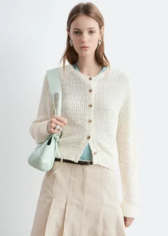 Cardigan en soie et coton