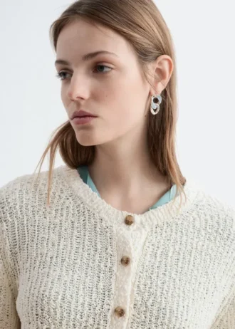 Cardigan en soie et coton