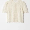Cardigan à manches courtes en crochet