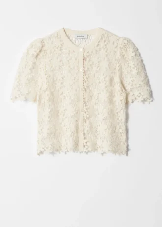 Cardigan à manches courtes en crochet