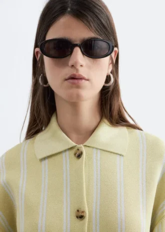 Cardigan oversize en maille polo