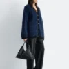 Cardigan oversize en mélange de mohair