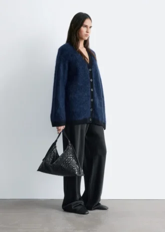 Cardigan oversize en mélange de mohair