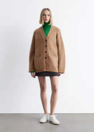 Cardigan oversize en mélange de mohair