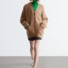 Cardigan oversize en mélange de mohair