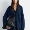 Cardigan oversize en mélange de mohair