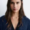Cardigan oversize en mélange de mohair