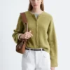 Cardigan tricoté en mélange d&rsquo;alpaga