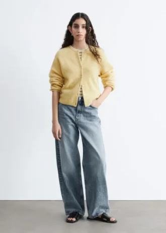 Cardigan tricoté en mélange d&rsquo;alpaga