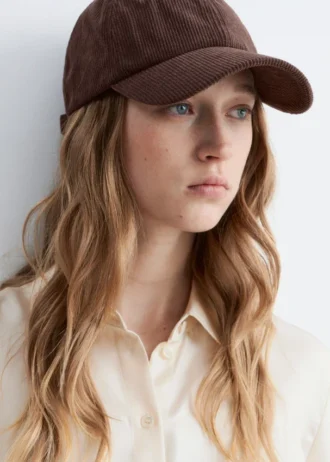 Casquette de baseball en velours côtelé