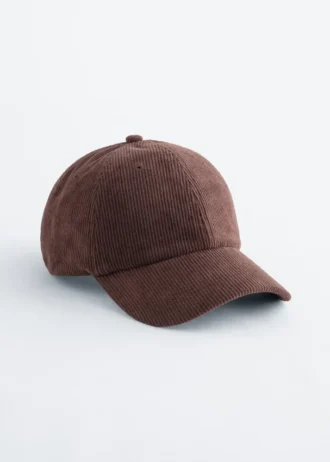 Casquette de baseball en velours côtelé