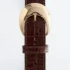 Ceinture en cuir à boucle effet croco
