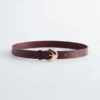 Ceinture en cuir à boucle en croissant