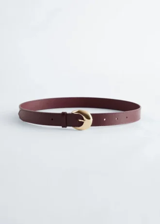 Ceinture en cuir à boucle en croissant