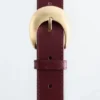 Ceinture en cuir à boucle en croissant