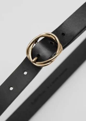 Ceinture en cuir à boucle nouée