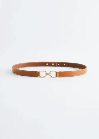 Ceinture en cuir à taille moyenne