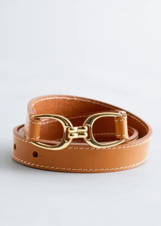 Ceinture en cuir à taille moyenne