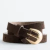 Ceinture fine à boucle en croissant