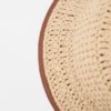 Chapeau bob en paille avec bordure contrastée